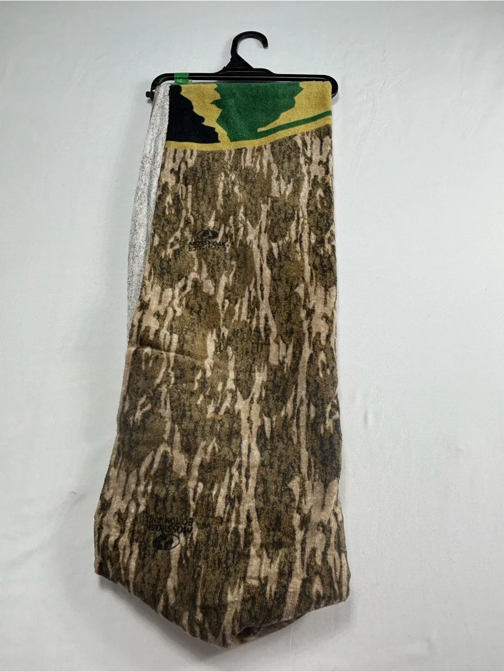 Mossy Oak Camouflage Towel with Red and Yellow Accents